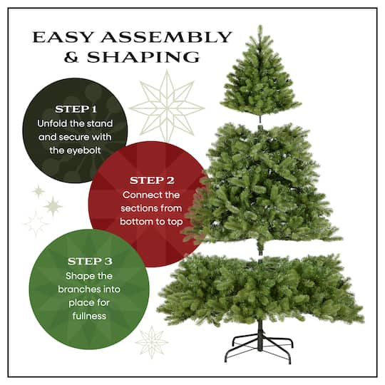 6.5ft. Pre-Lit North Valley® Spruce Artificial Christmas Tree, Clear Lights